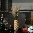 thumbnail image 3 of AeraVida Handcarved Classic Timeless Artistry Spiral Light Brown Mango Tree Wood Flower Vase, 3 of 6