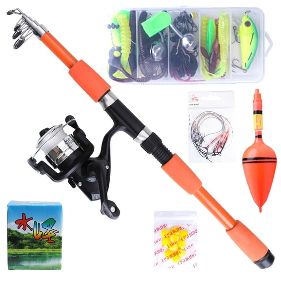 1.8/2.1m Telescopic Fishing Rod Reel Combo Full Kit Carbon Fiber Rod Pole Spinning Reel Fishing Bag Case Pesca Gear Set