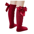 thumbnail image 3 of Baby Socks Toddler Kids Girls Solid Knee-High Stockings Mid-Calf Length Princess, 3 of 7