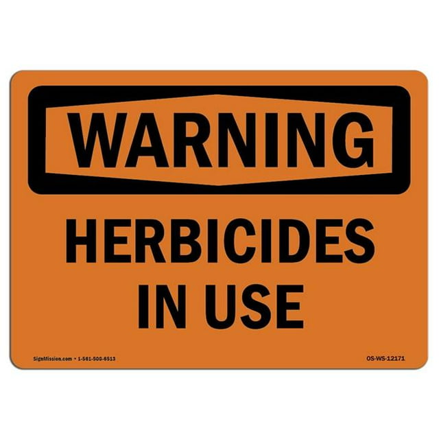 SignMission OS-WS-A-1218-L-12171 Panneau d'Avertissement OSHA 12 x 18 Po - Herbicides en Cours d'Utilisation