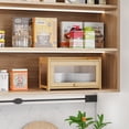 thumbnail image 6 of BAMBANG Bamboo Bread Box for Kitchen Counter, Wooden Bread Storage Container with 4 Sides Transparency, Breadbox Bread Bin Holder for Homemade Bread, Natural, 6 of 6