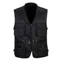 thumbnail image 6 of Joernso Men Waistcoat Solid Color Multi Pockets Zipper Sleeveless Spring Vest for Fishing, 6 of 7