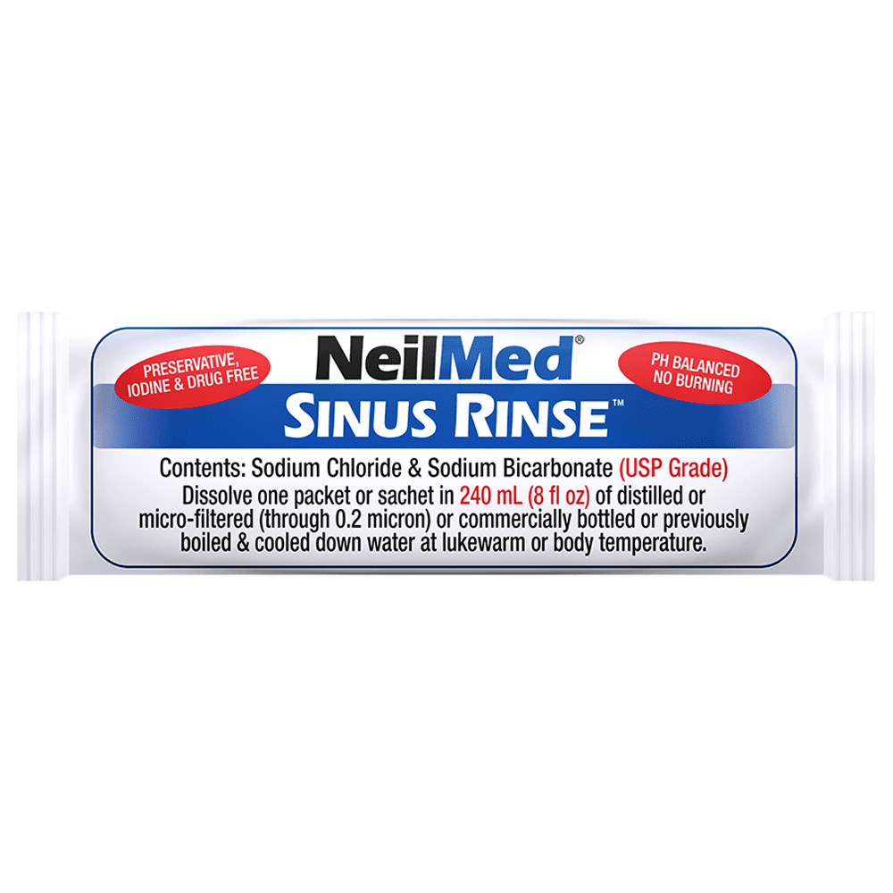 NeilMed Sinugator Cordless Nasal Irrigator Dual Speed Kit - 30 Pack, 3 AA Batteries, Pulsating Flow Technology, Blue