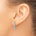 thumbnail image 3 of True Origin 14K White Gold 3/8 carat Lab Grown Diamond VS+ F+ Complete Floral Bloom Post Dangle Earrings, 3 of 5