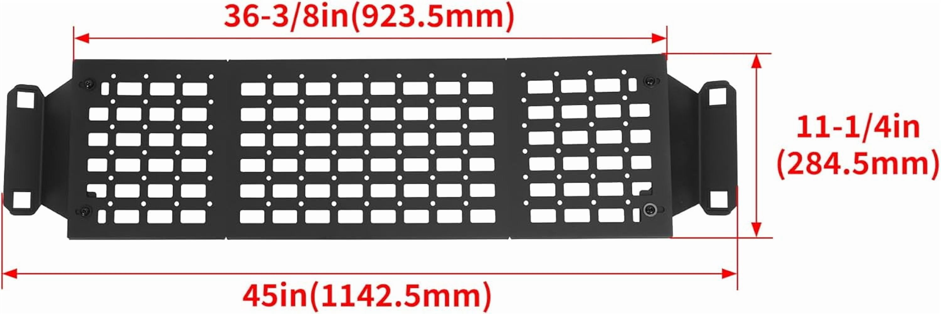 Kojem Molle Panel Roof Rack Top Storage Rack for 2016-2023 Toyota Tacoma 3rd Gen Double Cab Interior Storage Shelf Organizer Steel
