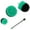 Green, variant on Yajisi 4-Piece Drill Scrub Brushes Attachment Set Electric Extended Long Cleaning Brush Kit for Multipurpose Household Cleaning Red (7.48 in / 19 cm)