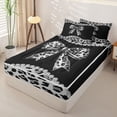 thumbnail image 2 of Erosebridal Chic Leopard Bow Zipper Twin Comforter Sets with Fitted Sheet and 2 Pillowcases,Gray Cheetah Animal Print Zipper Bedding Set For Girls,Black Reversible,4-Piece, 2 of 7