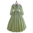 thumbnail image 3 of Victorian Era Dickens Ball Gown Civil War Plaid Dress Sweet Fresh Style Womens Historical Reenactment Apparel Ready to Ship, 3 of 25