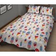 thumbnail image 2 of Juego de cama edredón con motivo de helado USA., 2 of 5