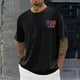 thumbnail image 1 of Tops para hombre, blusas y camisas de cuello redondo y manga corta para hombre, blusas casuales de moda con cuello redondo y estampado para hombre, blusas de poliéster para hombre., 1 of 6