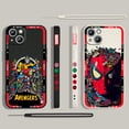 thumbnail image 5 of Funda de teléfono con póster de Los Vengadores de Marvel para Apple iPhone 15 14 13 12 11 Pro Max Plus 8 7 SE, funda Capa de cuerda izquierda líquida, 5 of 5