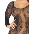 thumbnail image 4 of Leg Avenue Swirl Lace Long Sleeved Bodystocking, 4 of 6