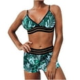 thumbnail image 2 of VBVC Bikini Set for Women Tummy Control Leaves Print Swimsuit Swimwear Beachwear 2 Piece Bathing Suit, 2 of 6