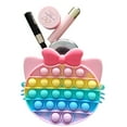 thumbnail image 4 of Pop Fidget It Bag Super Cute Crossbody Makeup Bag Bubble Cosmetic Purse Bag 2-in-1 Kawaii Mini Small Pouch Toys for Girls and Boys (Macaron Kitty Cat), 4 of 10