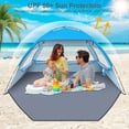 thumbnail image 3 of Tienda de campaña de playa Gorich, refugio solar UV, toldo ligero para playa, cabaña, tiendas de campaña para 3-4 personas, 3 of 5