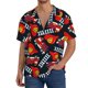 thumbnail image 1 of Balery Fire Rescue With Red Helmet And Truck Camisa Casual de Manga Corta con Botones para Hombre, Texturizada, Estilo Cubano, para Playa, Verano-Small, 1 of 5
