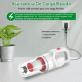 thumbnail image 2 of Aspirador Mano Portátil Inalámbrico Para Hogar Y Automóvil Blanco Detalles Rojo, 2 of 5