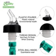thumbnail image 4 of [6 PACK] Measured Liquor Bottle Pourers 0.5 oz (15 mL) - Collared Automatic Measured Bottle Pourer - No Cracks, No Leaks, Bar Spouts, Quick Shot, Spirit, Wine, Bar Cocktail Dispenser, 4 of 7