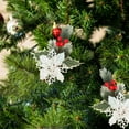 thumbnail image 4 of Christmas Tree Decorations, Christmas Ornaments, Red Berry and Pine Needle Christmas Pendants, 10-Pack Plastic Holiday Craft Props for Festive Box and Tree Decor, 4 of 7
