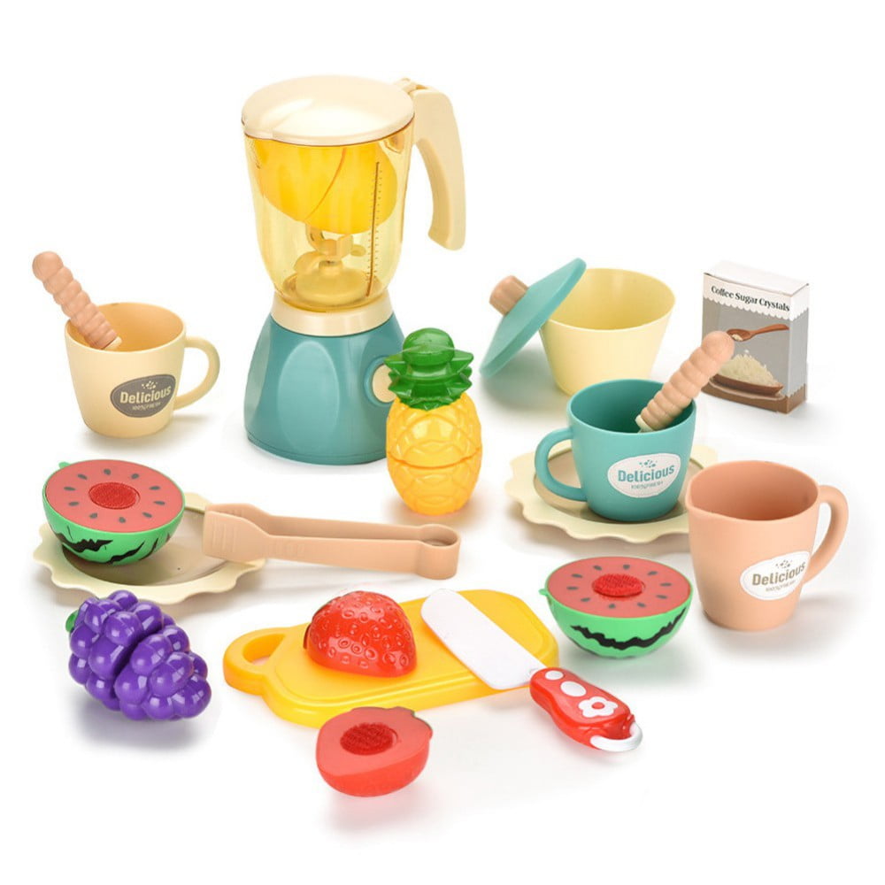 Kids Play Kitchen Accessories, Play Cooking Toys with Mixer , Cutting