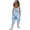 Blue, variant on hengsof Girls Fashion Print Casual Sleeveless Backless Strap Romper Summer Comfortable Jumpsuit for Toddler Kids 1-6Y