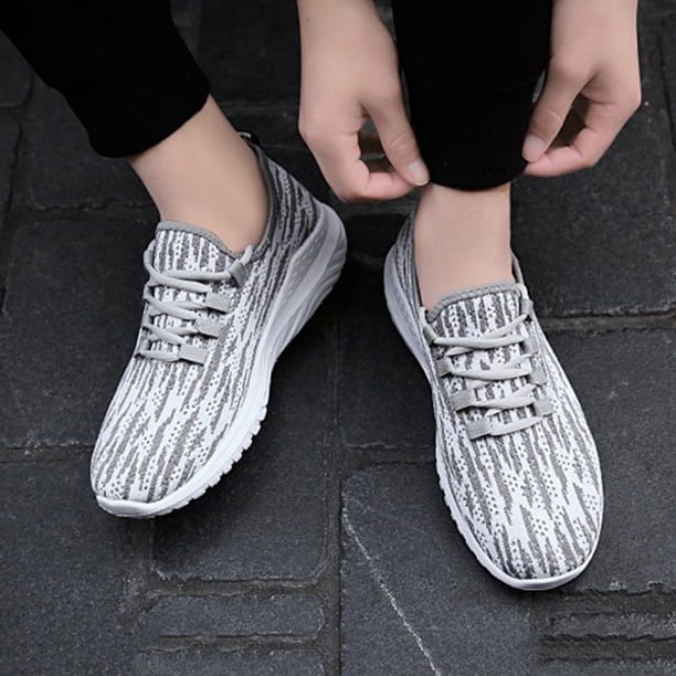 Zapatos casuales para hombre, zapatos de tenis transpirables con cordones, zapatos de calle de ocio a prueba de corvejones Wdftyju Tenis De Mujer Tenis De Hombre