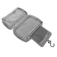 thumbnail image 4 of Bolsa de aseo colgante de viaje Bolsa de cosméticos de viaje Bolsa organizadora de lavado de artículos de tocador para colgar doblada para hombres y mujeres Gris, 4 of 10