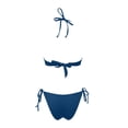 thumbnail image 4 of XIYON Women's One Piece Swimsuit Solid Color Swimsuit Tie Side Monokini Style Bathing Suit For Women Summer Beach Swimwear, 4 of 5