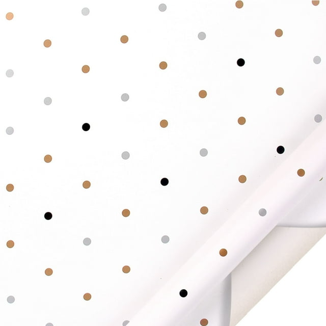 Less Than 5 Gift Wrapping Paper Christmas Gift Gold and White Wrapping Paper Valentine's Day Birthday Gift Box Wrapping Paper Polka Dots Wrapping Paper
