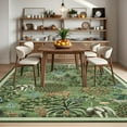 thumbnail image 3 of Garvee 8'x10' Floral Area Rug Modern Animal Jungle Throw Carpet, Washable Rug Stain Resistant Rug Non Slip Indoor Mat for Living Room Bedroom Home Office, Light Green, 3 of 7