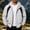 Gray, variant on Men Color Block Hooded Windbreaker Jacket Contrast Panel Zip Pockets Lightweight Casual Outdoor Outerwear