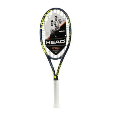 HEAD MX Spark Elite Adult Tennis Racquet, Strung, 27 In, 102 Sq. In. Head Size, Navy/Yellow, 9.3 Ounces