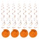 thumbnail image 1 of 30uds Naranja Fiesta Colgante Doble Tira Colgante Decoraciones Plástico Techo Serpentinas Fiesta Decoraciones para Cumpleaños Fiesta con Colgar Etiqueta Gancho, 1 of 7