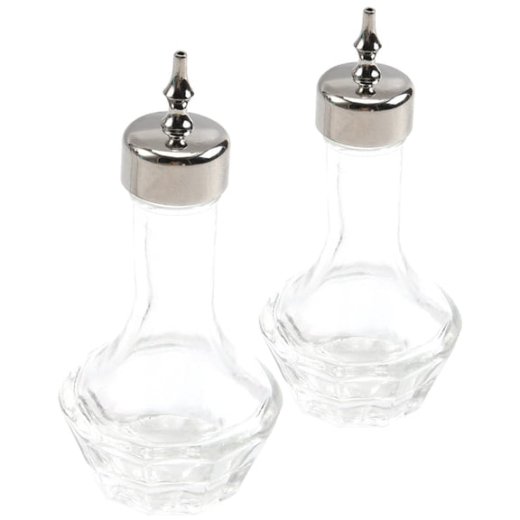 2 Pcs Families Party Cocktail Bottle Glass Bottles with Lids of Bitters Multipurpose