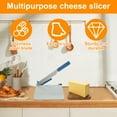thumbnail image 2 of Grusce Cheese Slicer Cutter with Board Adjustable Thickness Cheese Cutter Safety Cheese Slicer for Block Cheese Multipurpose Kitchen Slicer for Cutting Sausage Cucumber Jerky, 2 of 5