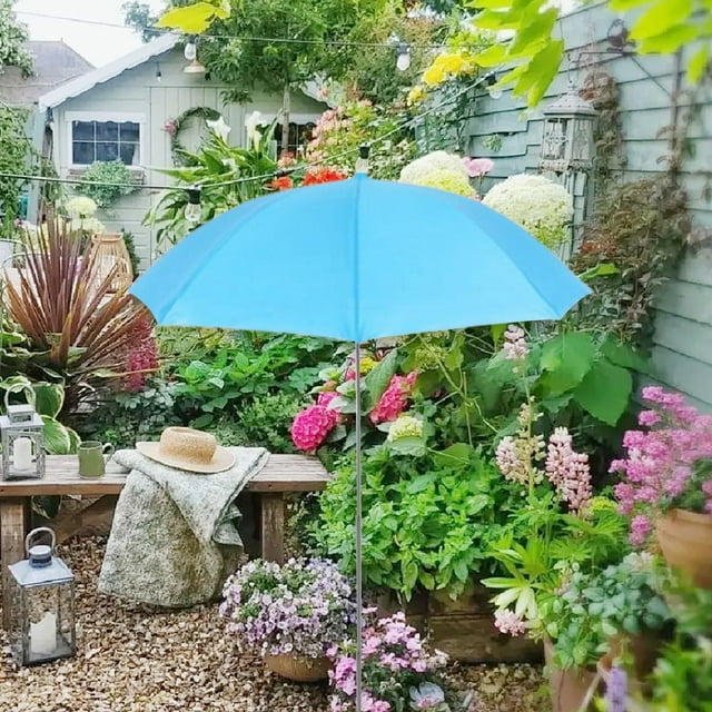 Sombrilla para plantas de exterior, reutilizable, resistente, fácil de instalar, protector solar, cubierta de sombra para patio, flores, parterres de Azul