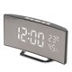 thumbnail image 4 of Reloj digital LED con 3 niveles de brillo, función de repetición, USB, alimentado por batería, despertador electrónico con espejo y pantalla de temperatura y humedad, luz blanca, 4 of 10
