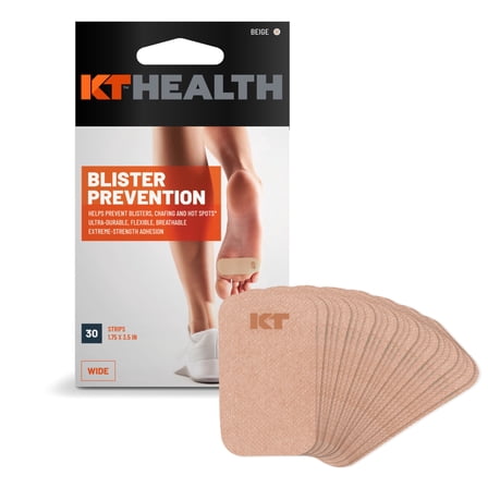 KT Tape Blister Prevention Strips, Beige, 30 Count - Adhesive Bandages