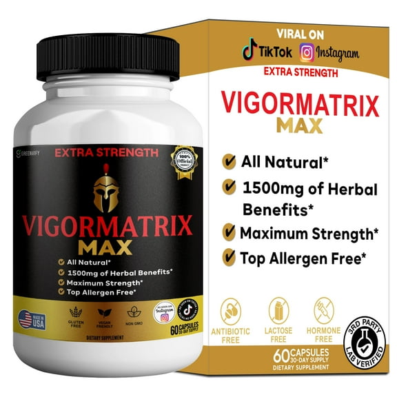 GreenVify Vigormatrix Max – Men’s Daily Energy, Vitality & Wellness Support Supplement
