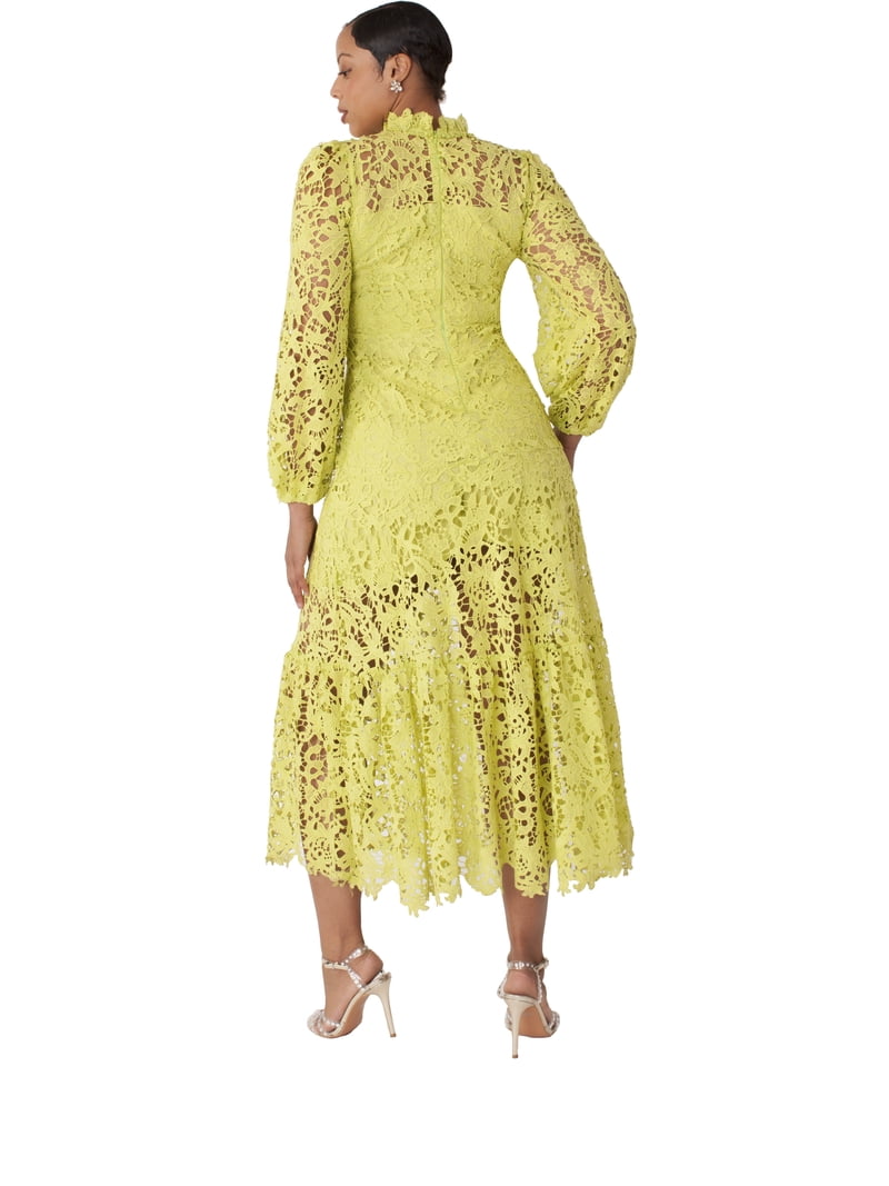 Chartreuse Lace Midi Dress Chartreuse Lace Midi Dress
