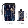 thumbnail image 5 of PhooArto Large Barrel Drawstring Makeup Bag, Dreamcatcher Feather Pattern Travel Cosmetic Bag Portable Make Up Organizer Bag, 5 of 6