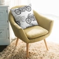 thumbnail image 2 of Throw Pillow Covers 24x24 Inch, Black White Motorcycles Decorative Pillow Cases for Couch Sofa Bed, Modern Hand-Painted Vehicles Cotton Linen Square Home Decor Pillowcases with Hidden Zipper, 2 of 7