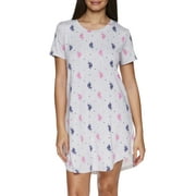 U.S. Polo Assn. Women's and Women's Plus Short Sleeve Nightgown Pajama Dress