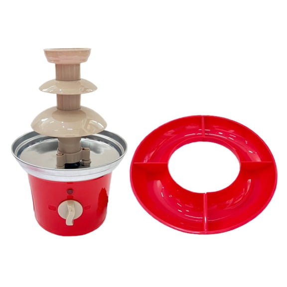 MezoJaoie Chocolate Fountain for Parties 3 Tier Cheese Fountain 24cm Stainless Steel Chocolate Fondue Fountain Reusable Kitchen Tool for Chocolate Candy Butter Cheese