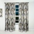 thumbnail image 2 of Designart 'Black Roses On Brown With White Drawn Flowers' Floral Curtain Panel, 2 of 5