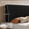 thumbnail image 4 of Cabecero ajustable altura cama full espuma ergonómico chenilla negro estrellado Pinmoco D-SBCF, 4 of 8