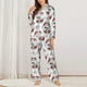 thumbnail image 2 of Fotbe Koi Fish Conjunto de Pijama de Manga Larga para Mujer con Estampado, Ropa de Dormir de 2 Piezas, Conjunto de Casa Suave y Cómodo con Bolsillos-Large, 2 of 7