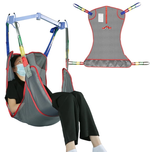 Cabestrillo de levantamiento de pacientes para todo el cuerpo EZ Assistive Small, morado y gris