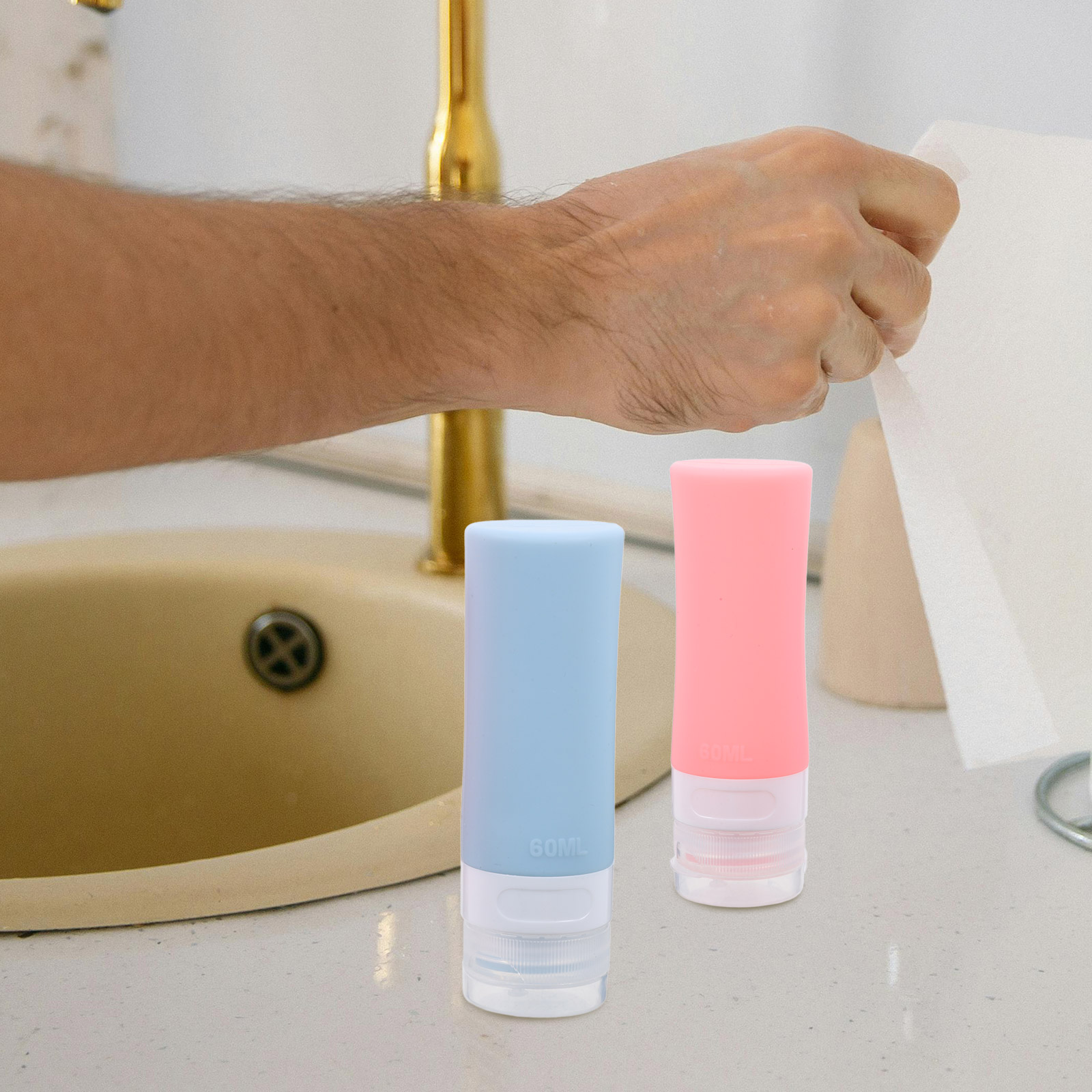 YSNOOWE  Portable Squeezable Silicone Bottles for Toiletries 12Pcs