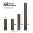 thumbnail image 6 of Bella Peel and Stick Solid Wood Wall Paneling, Assorted Length, 5-inch Width, 19 sq ft Rustic Brown, 6 of 7